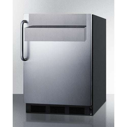 Summit 24" Wide All-Refrigerator with Speed Rail FF7BKSSTBSR