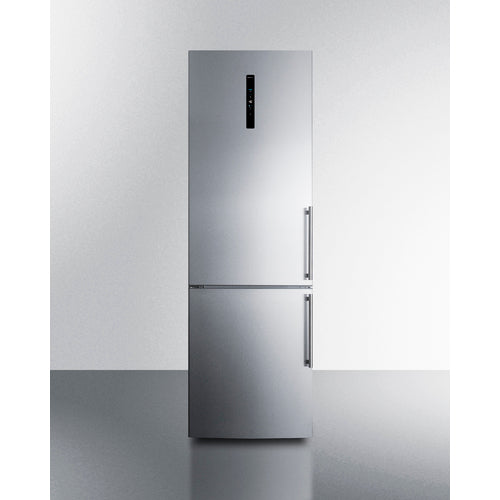 Summit 24" Wide Bottom Freezer Refrigerator FFBF249SS2LHD