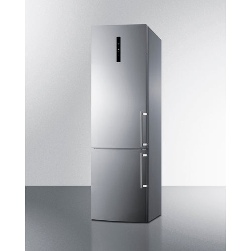 Summit 24" Wide Bottom Freezer Refrigerator With Icemaker FFBF181ES2IMLHD