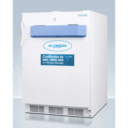 Summit 24" Wide Built-In All-Freezer, Certified to NSF/ANSI 456 Standard for Vaccine Storage, ADA Compliant VT65MLVAC456ADA