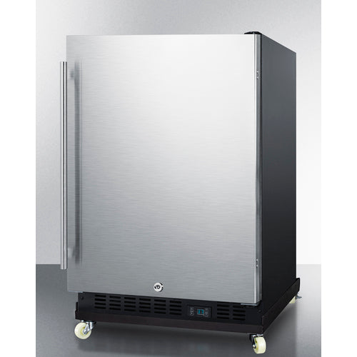 Summit 24" Wide Built-In Mini Reach-In Beverage Center with Dolly SCR610BLSDRI
