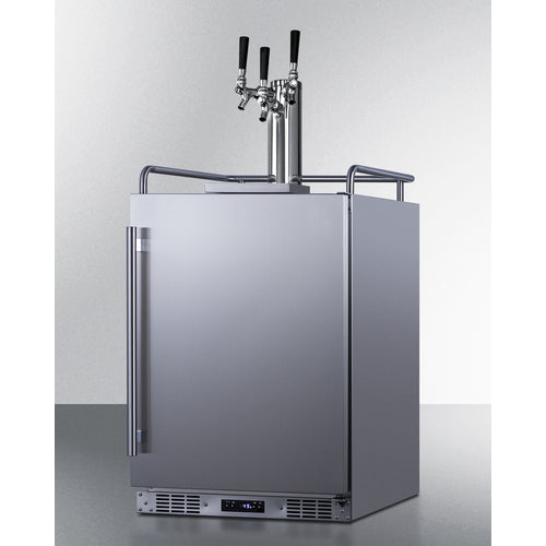 Summit 24" Wide Built-In Outdoor Beer Kegerator SBC683OSTRIPLE