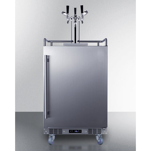 Summit 24" Wide Built-In Outdoor Commercial Beer Kegerator BC74OSCOMTRIPLE