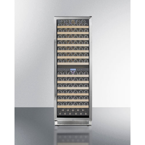 Summit 24" Wide Dual Zone Wine Cellar SWC1966BCSS
