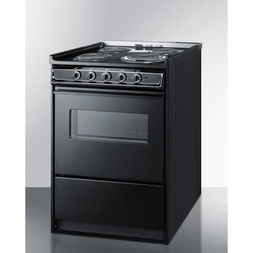 Summit 24" Wide Electric Coil Range TEM610CRW