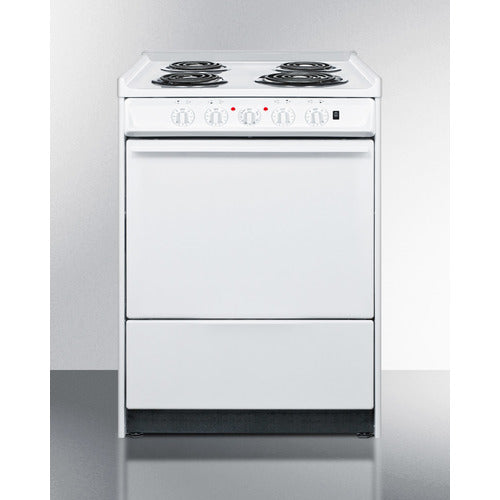 Summit 24" Wide Electric Coil Top Range WEM610R
