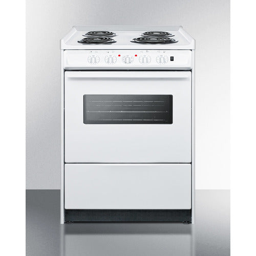 Summit 24" Wide Electric Coil Top Range WEM610RW