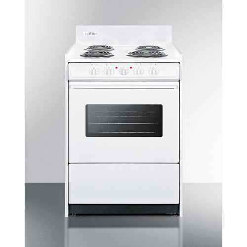 Summit 24" Wide Electric Coil Top Range WEM610W