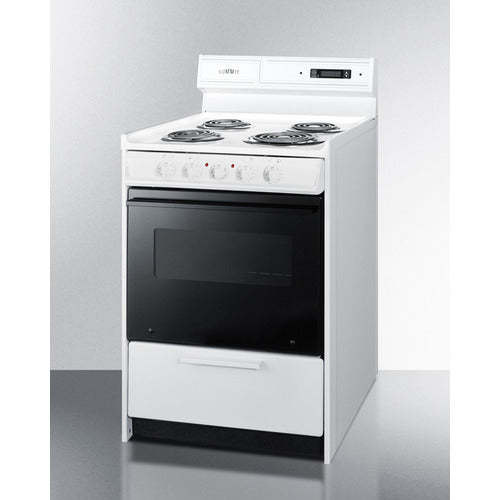 Summit 24" Wide Electric Coil Top Range WEM630DK