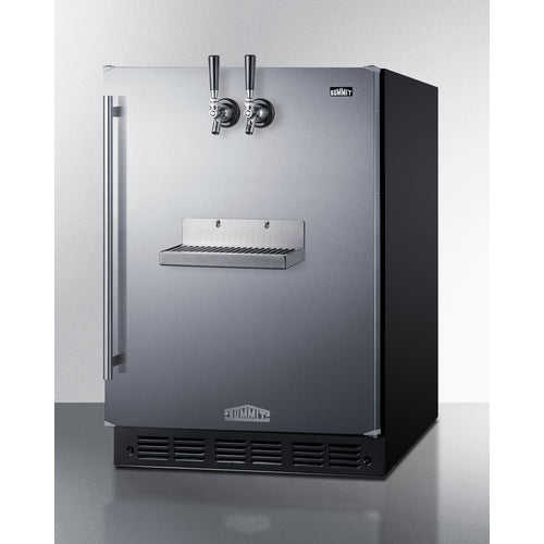 Summit 24" Wide Front Tap Built-In Beer Kegerator, ADA-Compliant SBC7BRSFRTPADA