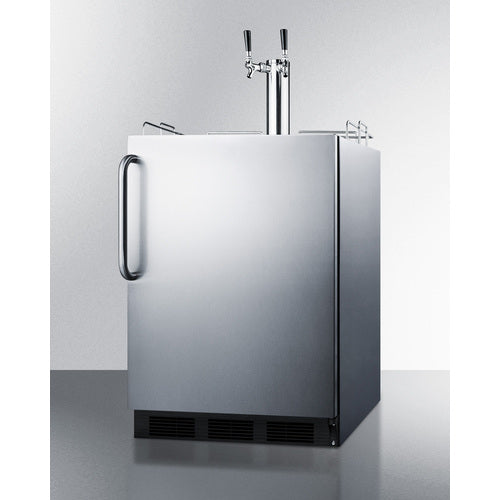 Summit 24" Wide Outdoor Wine Kegerator, ADA Compliant SBC54OSBIADAWKDTWIN