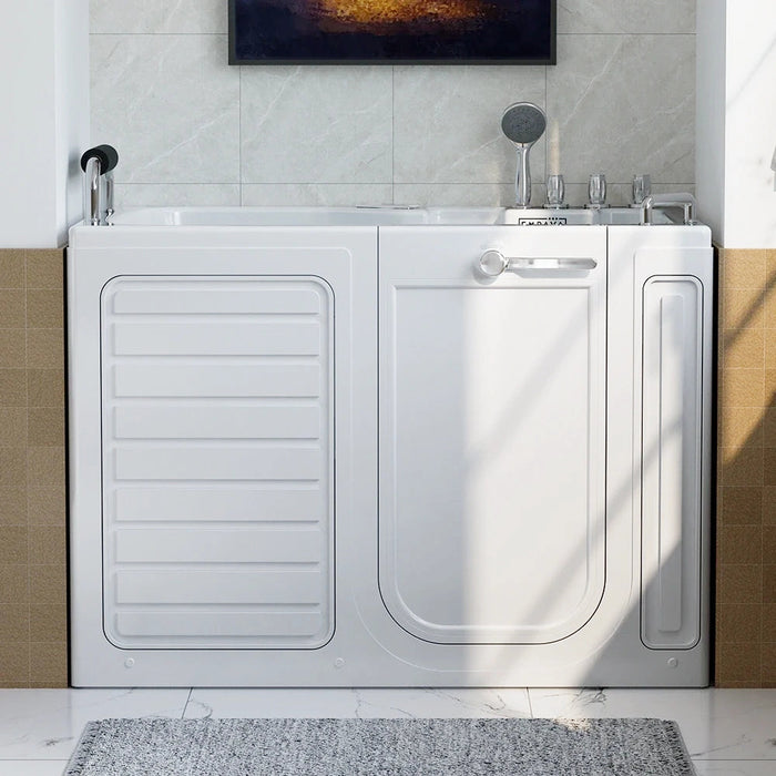 Empava 54" Freestanding Walk-in Whirlpool Bathtub with Right Drain EMPV-54WIT08