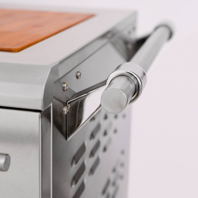 American Made Grills 36-Inch Freestanding Hybrid Grill  with Infrared Searing Burner and Rotisserie Kit AMG-ENCFS36