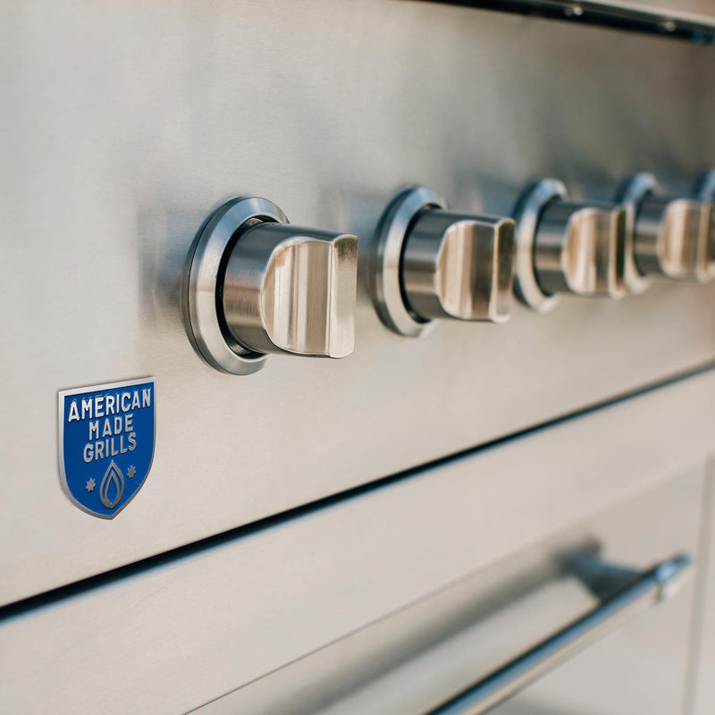 American Made Grills 36-Inch Built-In Hybrid Grill  with Infrared Searing Burner and Rotisserie Kit AMG-ENC36