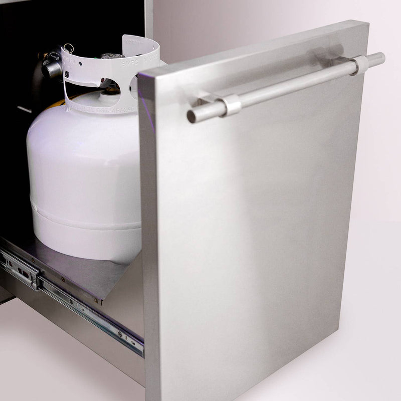 American Made Grills 54-Inch Freestanding Hybrid Grill with Infrared Searing Burner and Rotisserie Kit AMG-ENC54