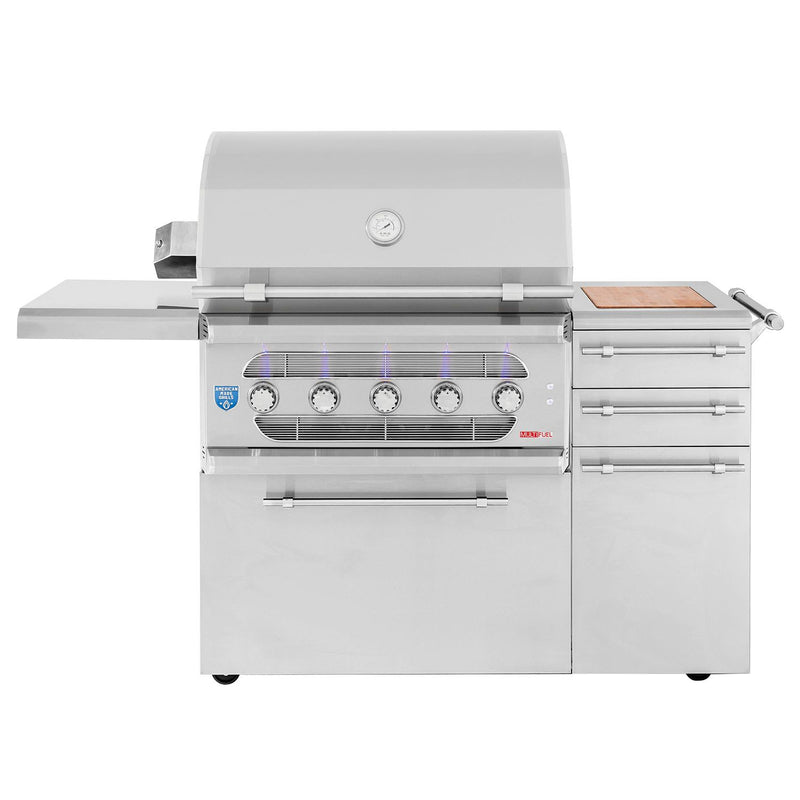 American Made Grills Muscle 36-Inch Freestanding Hybrid Grill with Infrared Searing Burner and Rotisserie Kit AMG-MUS36