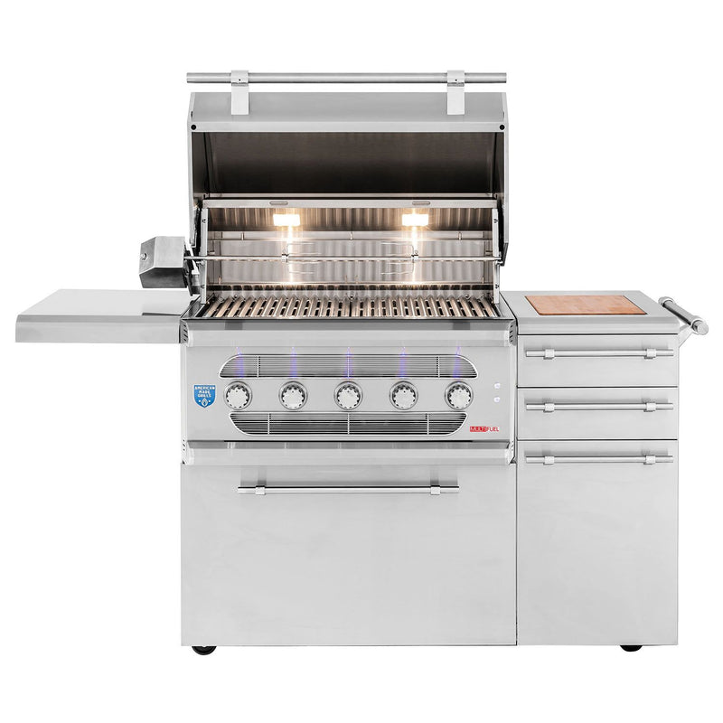 American Made Grills Muscle 36-Inch Freestanding Hybrid Grill with Infrared Searing Burner and Rotisserie Kit AMG-MUS36