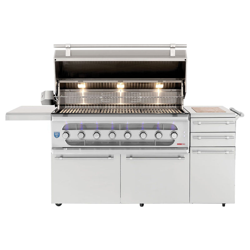 American Made Grills Muscle 54-Inch Freestanding Hybrid Grill with Infrared Searing Burner and Rotisserie Kit AMG-MUS54