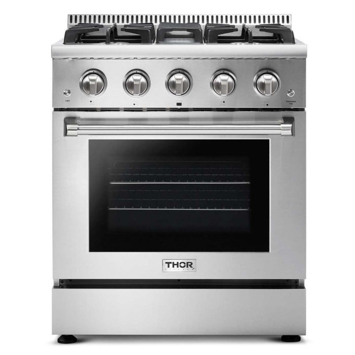 Thor Kitchen - 30 in. 4.2 cu. ft. Professional Natural Gas Range in Stainless Steel - HRG3080U