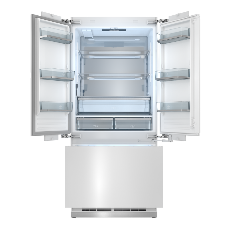 THOR Kitchen - 36-inch French Door Built-In Stainless-Steel Panel-Ready Refrigerator - XRF3619BFP-SS - IMG3
