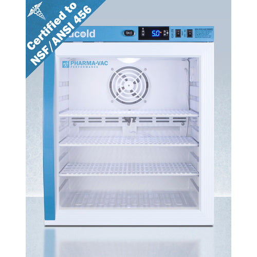 Summit 1 Cu.Ft. Compact Vaccine Refrigerator, Certified to NSF/ANSI 456 Vaccine Storage Standard ARG1PV456