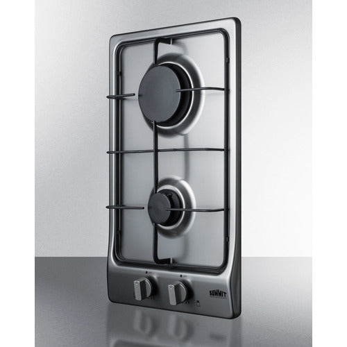 Summit 12" Wide 2-Burner Gas Cooktop GC22SS