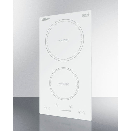 Summit 12" Wide 208-240V 2-Zone Induction Cooktop SINC2B231W