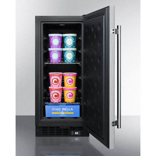 Summit 15" Built-In All-Freezer SCFF1533BCSS