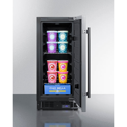 Summit 15" Built-In All-Freezer SCFF1533BSS