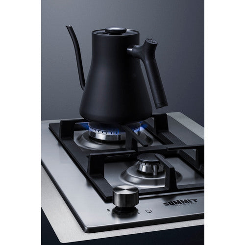 Summit 15" Wide 2-Burner Gas Cooktop In Stainless Steel GCJ2SSTK15