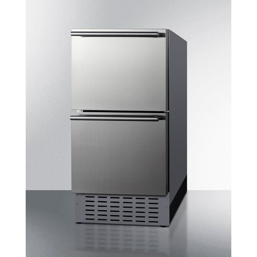 Summit 18" Wide 2-Drawer All-Refrigerator ADRD18H34