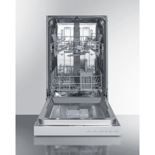 Summit 18" Wide Built-In Dishwasher DW18SS4