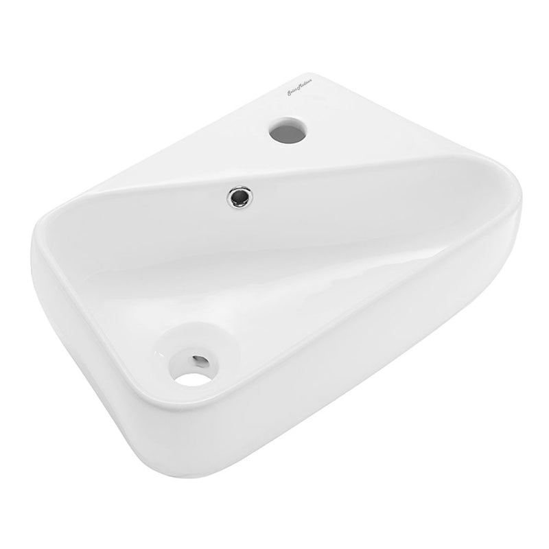 Swiss Madison Plaisir 18 x 11 Ceramic Wall Hung Sink with Right Side Faucet Mount - SM-WS312