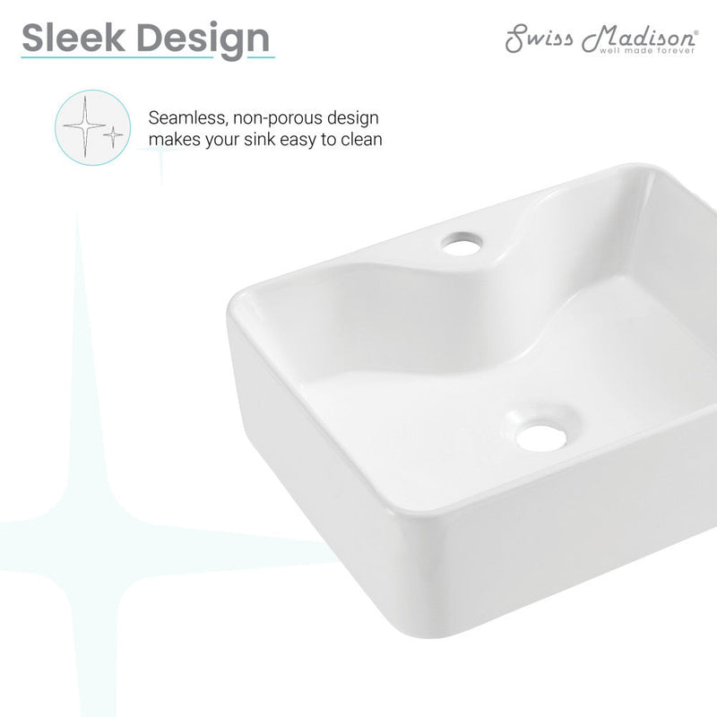 Swiss Madison Rennes 19" Vessel Sink in Glossy White - SM-VS290