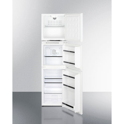 Summit 19" Wide Allergy-Free Refrigerator/General Purpose Refrigerator-Freezer Combination AZRF7W