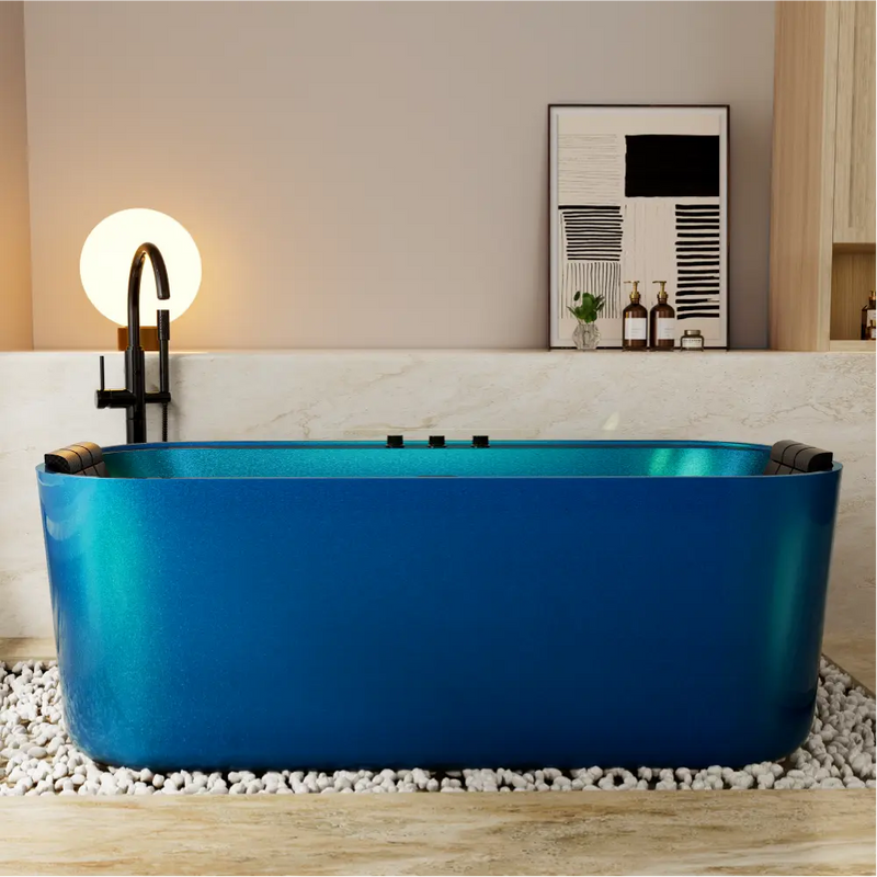 Empava - 67" Acrylic Freestanding Whirlpool Bathtub with Center Drain - EMPV-67DM01 - IMG1