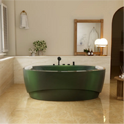 Empava - 75" Acrylic Freestanding Whirlpool Bathtub with 360° waterfall and Center Drain - EMPV-75DM02 - IMG1