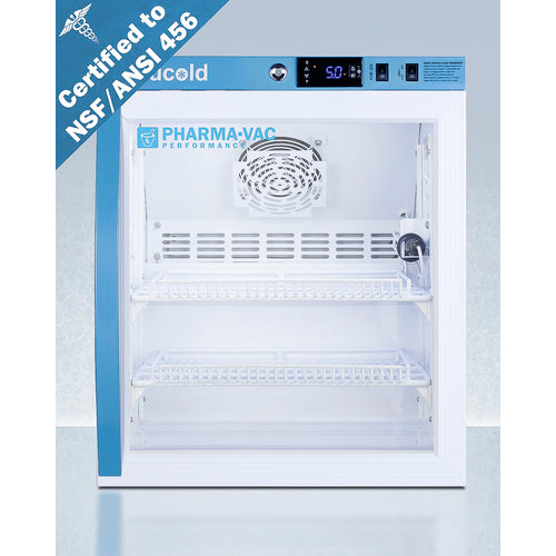 Summit 2 Cu.Ft. Compact Vaccine Refrigerator, Certified to NSF/ANSI 456 Vaccine Storage Standard ARG2PV456