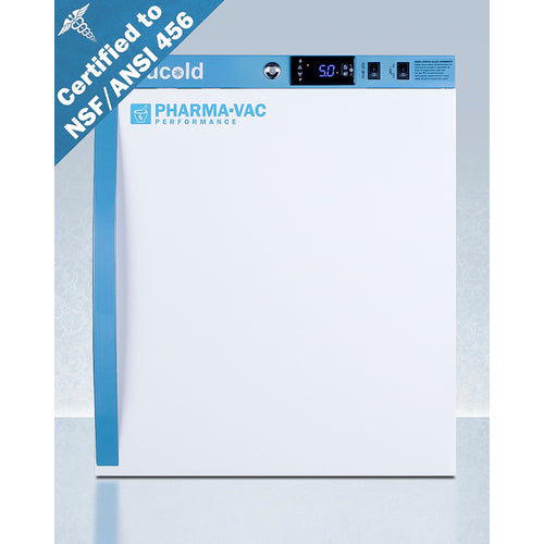 Summit 2 Cu.Ft. Compact Vaccine Refrigerator, Certified to NSF/ANSI 456 Vaccine Storage Standard ARS2PV456LHD