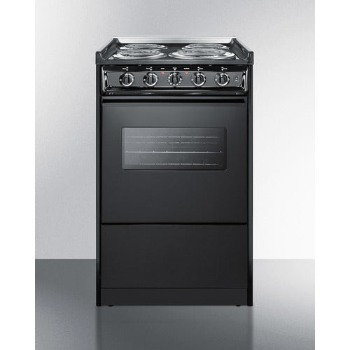 Summit 20" Wide Electric Coil Range TEM110CRW
