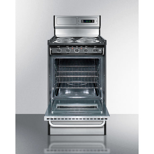 Summit 20" Wide Electric Coil Range TEM130BKWY