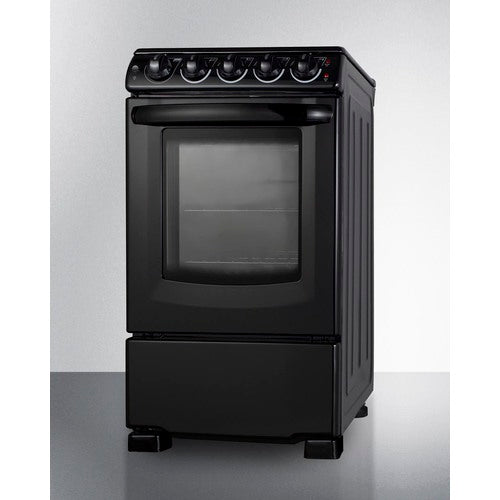 Summit 20" Wide Electric Smooth-Top Range REX2051BRT