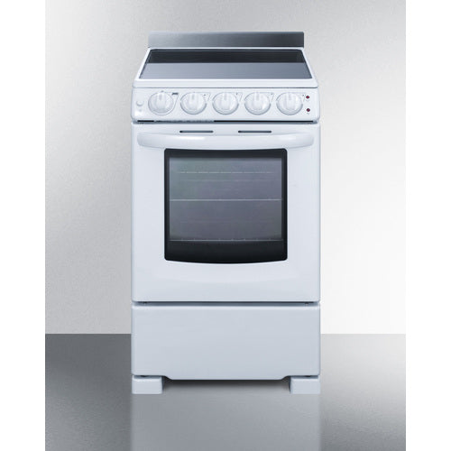 Summit 20" Wide Electric Smooth-Top Range REX2051WRT