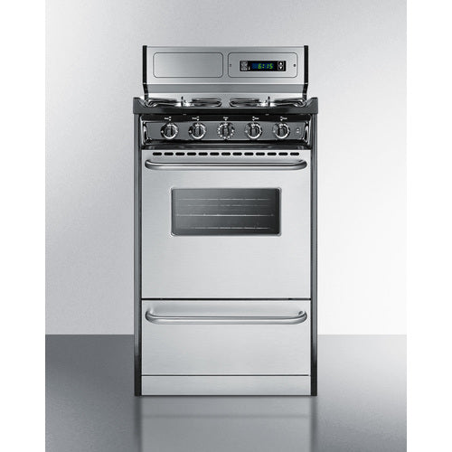 Summit 20" Wide Gas Range, Sealed Burners TTM1307BKSW