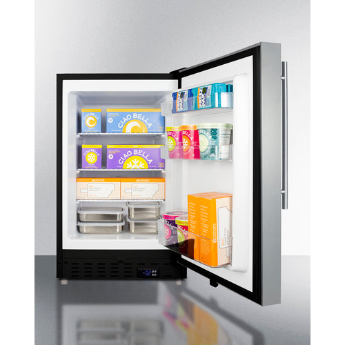 Summit 21" Wide Built-In All-Freezer, ADA Compliant ALFZ37BSSHV