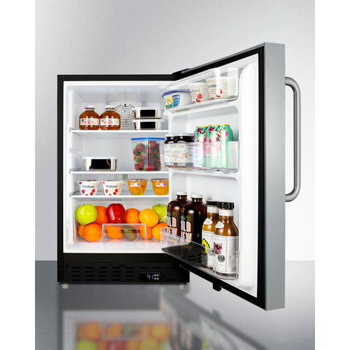Summit 21" Wide Built-In All-Refrigerator, ADA Compliant ALR47BCSS