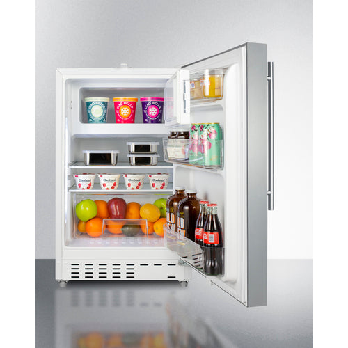 Summit 21" Wide Built-in Refrigerator-Freezer, ADA Compliant ALRF48CSSHV