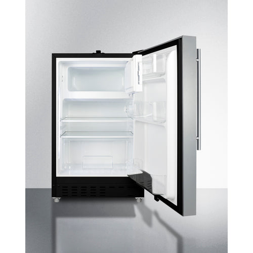 Summit 21" Wide Built-in Refrigerator-Freezer, ADA Compliant ALRF49BCSSHV