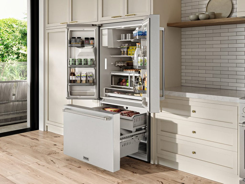 THOR Kitchen - 36-inch Professional French Door Refrigerator with Ice and Water Dispenser - TRF3628FFD - IMG8