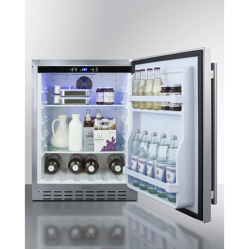Summit 24" Built-In Outdoor Refrigerator, ADA Compliant AL55OSCSS